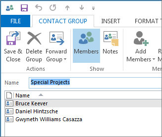 create an e-mail group on outlook for mac